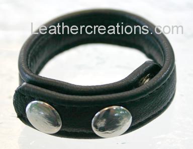 Garment leather cock ring