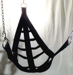 A frame webbing bondage sling